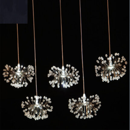 Five-headed Sparkling Pendant Light