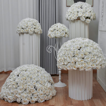 New Large-sized Pure White Rose Flower Balls